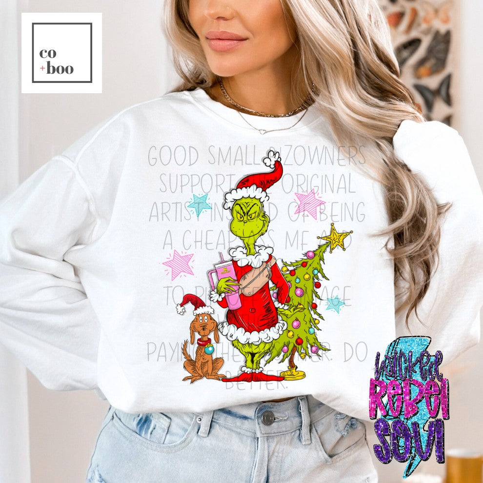 GRINCH LEANING TREE DESIGN
