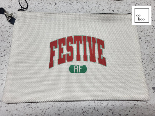 WRISTLET ZIPPER BAG FESTIVE AF