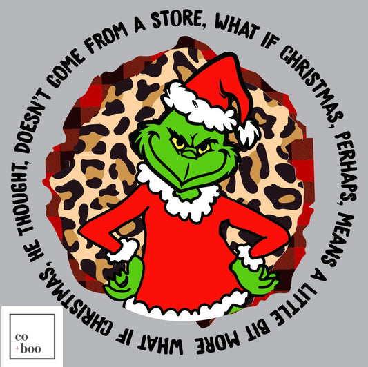 WHAT IF CHRISTMAS DOESN'T COME FROM A STORE GRINCH DESIGN